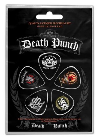 Official Licensed - Five Finger Death Punch - 5fdp 5 Guitar Plectrum/picks Pack