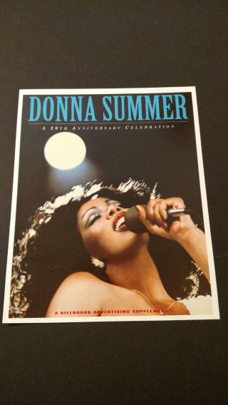 Donna Summer " 20th Anniversary Celebration " Rare Print Promo Poster Ad