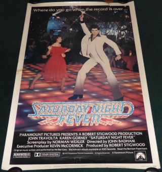 Saturday Night Fever 1977 40 X 60 Movie Poster John Travolta