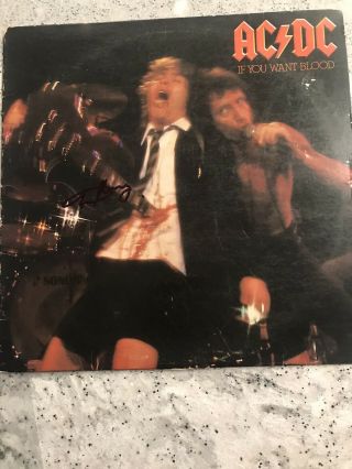 Angus Young ‘ac/dc’ Signed Lp W/ Roger Epperson Loa