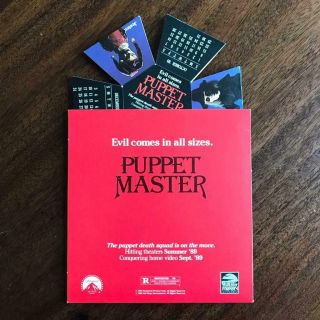 Paramount Full Moon Puppet Master 1989 Release Calendar RARE Horror VHS Promo M, 8