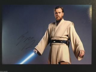 Ewan Mcgregor Star Wars Attack Of The Clones Jsa Signed Autograph 12 X 18 Photo