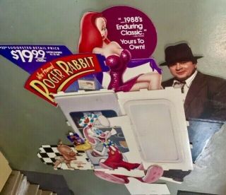 Who Framed Roger Rabbit 1988 Vintage Movie Standee Video Store Display