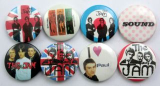 The Jam Button Badges 8 X Vintage The Jam Pin Badges Paul Weller