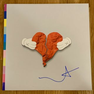 Kanye West Signed 808s And Heartbreak Vinyl Lp - Proof
