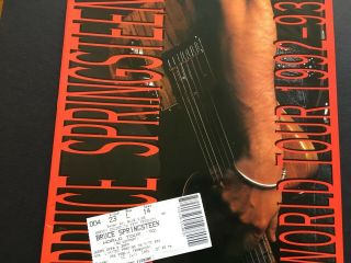 Bruce Springsteen - World Tour 1992/1993 - Wembley Ticket & Official Programme