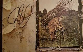 Led Zeppelin Autographed Record Album /signed by Jimmy Page and Robert Plant 2