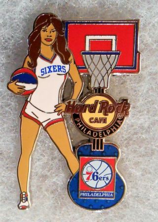 Hard Rock Cafe Philadelphia Nba Basketball Jersey Series Sexy Girl Pin 82044