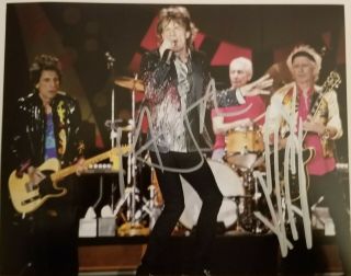 Rolling Stones Mick Jagger Keith Richards Hand Signed Photo