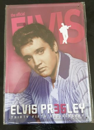 Elvis Presley 35th Anniversary Metal Tin Tray Sign