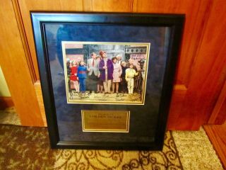 Willy Wonka Full Cast 8x10 Signed Photo By Five Kids & Golden Ticket Framed