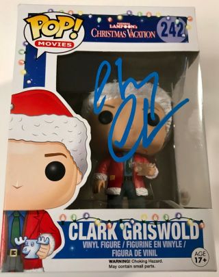 Chevy Chase Clark Griswold Signed Christmas Vacation Funko Pop Psa/dna (a)