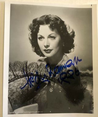 Vintage Authentic Hedy Lamarr Signed 8 X 10“ Photo Psa/dna