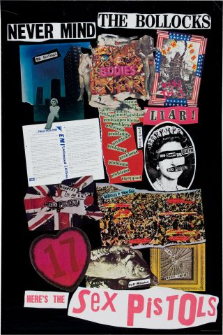 Johnny Rotten & The Sex Pistols Never Mind The Bollocks Promo Poster 1977