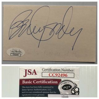 Motown Records Founder Berry Gordy Signed Autograph Index Card - Jsa - S&h