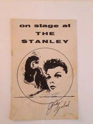 Judy Garland Theater Program 1961 Very Rare Stanley Theatre Jersey City