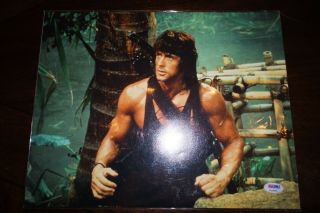 Sylvester Stallone Signed Rambo 11x14 Photo Psa Autograph Auto Rare Signature