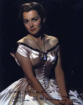 Olivia De Havilland Psa Dna Hand Signed 8x10 Photo Authentic Autograph