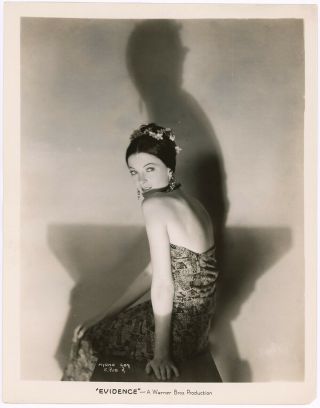 Exotic Very Rare Early Pre Code Vamp Myrna Loy 1929 Evidence Photograph