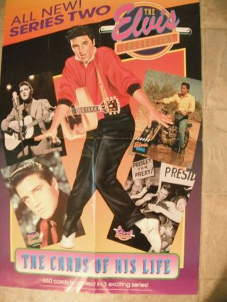 1992 Series 2 Elvis Presley Promotional Advertising Poster For Trading Cards