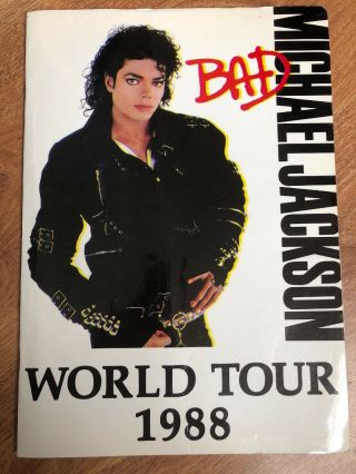 Souvenir Tour Programme Michael Jackson Bad Tour 1988 (unofficial)
