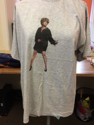 Tina Turner Wildest Dreams 1996 Tour T Shirt.  Grey.  L.  100 Cotton.