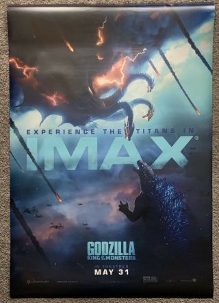 Godzilla King Of The Monsters Imax Bus Shelter Movie Poster Ds Huge 48” X 70”