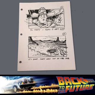 Back To The Future 3 Production Storyboard - Marty & Delorean Out West 2