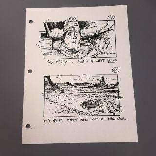 BACK TO THE FUTURE 3 Production Storyboard - Marty & DeLorean Out West 2 2