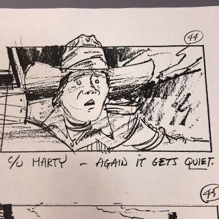BACK TO THE FUTURE 3 Production Storyboard - Marty & DeLorean Out West 2 3