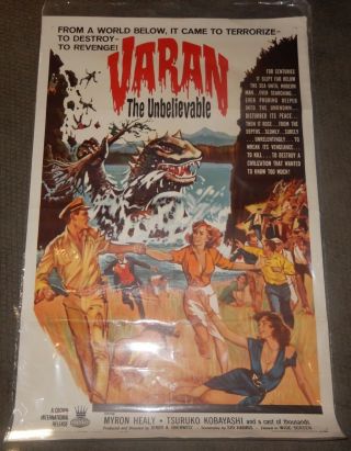 1962 Varan The Unbelievable 27x41 One Sheet Movie Poster Myron Healey