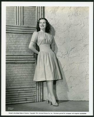 Deanna Durbin Vtg 1941 Ray Jones Stamp Universal Fashion Portrait Photo