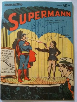 Christopher Reeve Signed Comic Book Rare 1993 German Edition Inscribed Usa 1