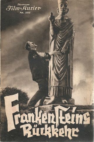 Frankenstein Rückkehr Boris Karloff (prospekt With 8 Pages 1936)