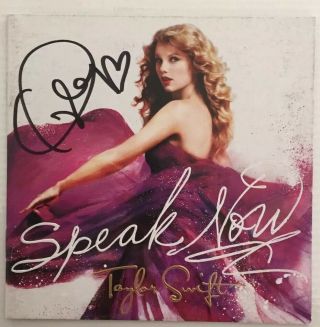 Taylor Swift Signed Autograph Speak Now Cd Cover