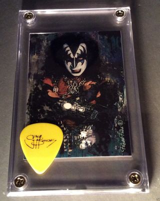 Look - Kiss Gene Simmons Promo Guitar Pick / Card Display 46 - Great Gift