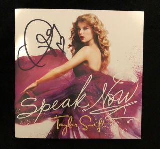 Taylor Swift Autographed Signed Speak Now Cd Cover