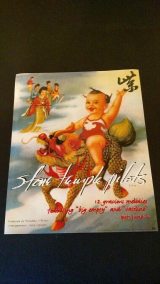 Stone Temple Pilots " Big Empty & Vasoline " Rare Print Promo Poster Ad