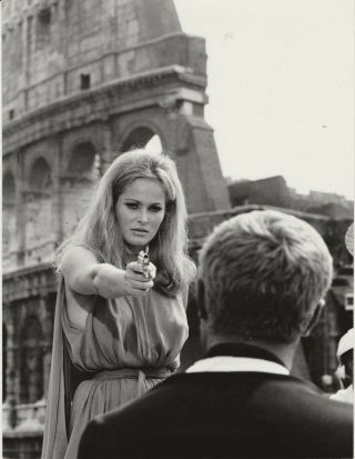 Ursula Andress Points A Gun At Marcello Mastroianni 1965 Film Photo
