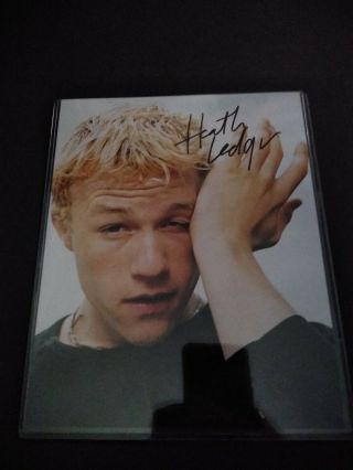 Young Heath Ledger Signed Photo With