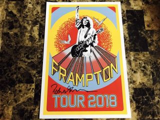 Peter Frampton Rare Hand Signed Autographed Vip Poster Lithograph Humble Pie