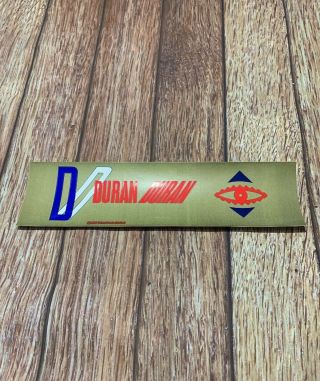 Vintage 1983 Duran Duran Band Gold Bumper Sticker John Taylor 80s Rock Nos