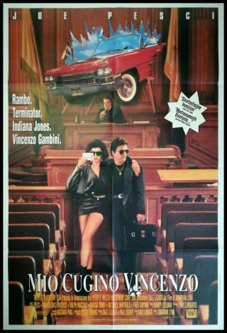 My Cousin Vinny 1992 Movie Poster 39x55 " 2sh Italian Joe Pesci Lynch