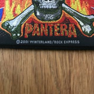 PANTERA Rare UK Embroidered Woven Sew On Patch 2