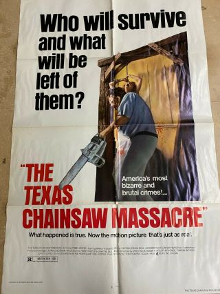 Texas Chainsaw Massacre Movie Poster One Sheet 1980 Line Cinema