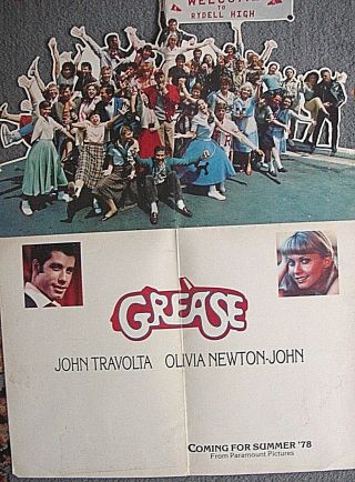 “grease” 1977 Variety Movie Supplement Advertisement Poster.