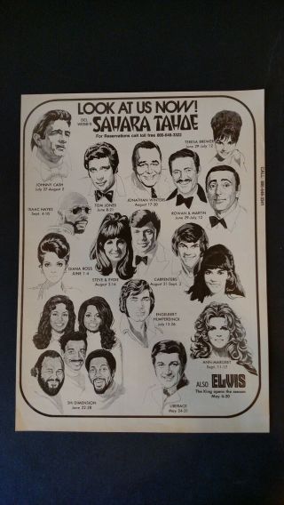 Carpenters - J Cash - D Ross & Many More.  Look At Us Now Sahara Tahoe 1973