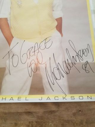 Rare Michael Jackson Autograph Signed 1983 Thriller Publicity Poster 3