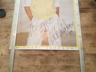 Rare Michael Jackson Autograph Signed 1983 Thriller Publicity Poster 4