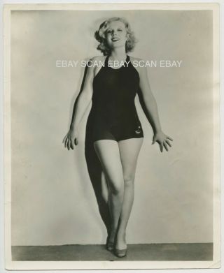 Anita Page Sexy Leggy Swimsuit Vintage Portrait Photo